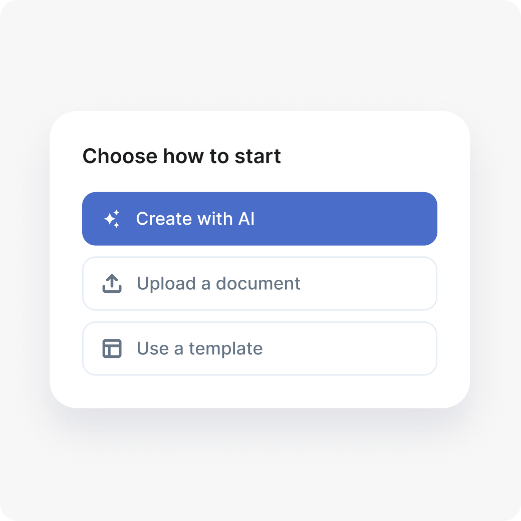 Start with a document preview